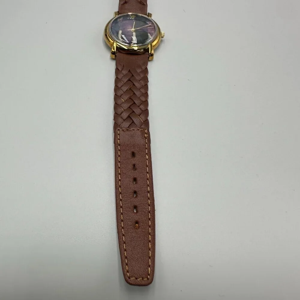 Purple Elephant Dial Watch Women Gold Tone VP Art Fowler New Battery 9